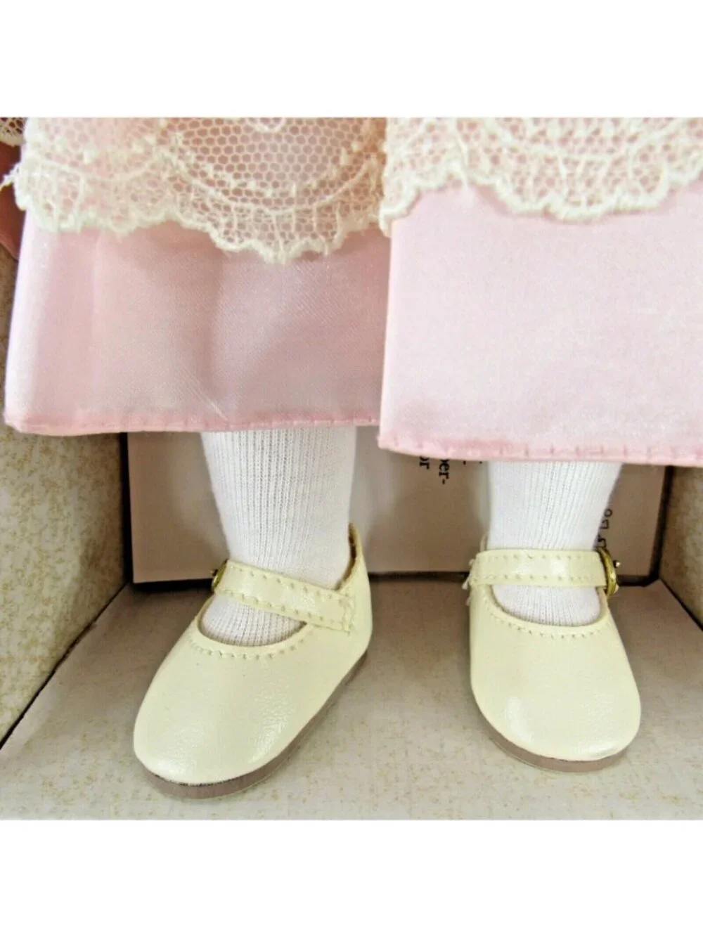 Vintage Gorham Musical Doll Tiffany Petticoats Lace 5th Anniversary Bisque 1984